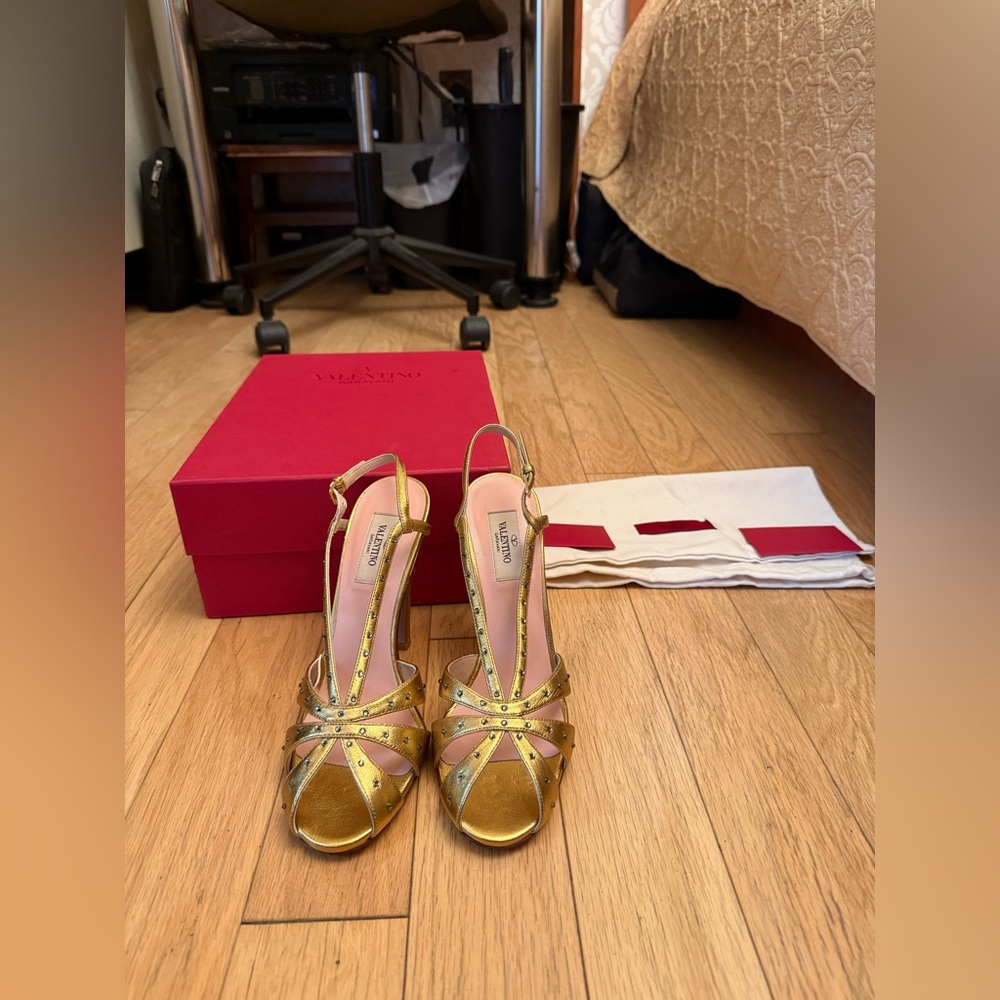 Valentino Gold and Pink Heels - BRAND NEW